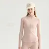 Jaqueta de Yoga para Mulheres com Zíper, Gola Alta, Design Patchwork, Corte Justo, Mangas Longas, Adequada para Corrida ao Ar Livre, Treinamento e Roupa Fitness