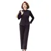 Elegante y estiloso conjunto de dos piezas para mujer, nuevo para el otoño de 2026, estilo coreano, corte ajustado, patchwork, look maduro, atuendo para mujer