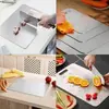 Tabla de Cortar de Acero Inoxidable Transfronteriza, Tabla de Cortar Antibacteriana y Antimoho de Doble Cara, Tabla de Cortar Específica para Cocina, Tabla para Amasar Engrosada