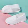 Sapatos de Enfermeira Femininos Sola Macia Respirável Elevado Trabalho Não Cansa os Pés Sola Grossa Sapatos Pequenos Brancos para Cuidados Médicos no Outono, Inverno e Primavera