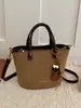 Bolso tote pequeño para mujer para el trabajo, nuevo bolso de hombro retro para ir al trabajo Otoño 2026, bolso cruzado tipo cubo versátil