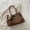 Bolso de mano de moda retro simple, bolso casual nuevo de gran capacidad, bolso de hombro personalizado de invierno 2025 para mujer