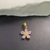 Joias Artesanais DIY Personalizadas de Alto Padrão para Comércio Exterior Transfronteiriço Acessórios de Pingente Micro-Incustados de Zircônia de Cobre Colar de Trevo de Quatro Folhas