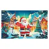 Nuevo paño de fondo navideño de Santa Claus transfronterizo, tela colgante, accesorios para fiestas, decoración, fondo para fotos, pancarta de bandera