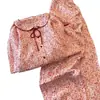 Pijama Sin Glee Sweet para Mujer Primavera y Otoño Floral Cuello de Muñeca Manga Larga Pantalón Largo Conjunto de Ropa para el Hogar