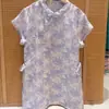 Camisa Top Qipao de Verano Mejorado para Mujer Nuevo Estilo Chino Estilo Nacional Hanfu para Mujer Camisa Pequeña Hua Xiang Rong Talla Única