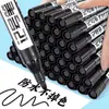 Marcador especial para logística express 100 piezas marcador negro base aceite punta ancha impermeable secado rápido duradero bolígrafo grueso