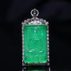 Colgante de collar de jade con incrustaciones de oro de imitación de Buda Guanyin de jade de hielo alto, colgante de cadena de suéter de Buda Guanyin de jade Bashan