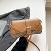 2025 primavera y verano nuevo contraste de color de textura bolso cuadrado pequeño retro moda alto valor de color bolso bandolera popular para ir al trabajo bolso de mujer