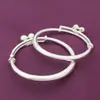 Lin FA joyería de plata pulsera de cascabel brillante para bebé plata de ley 990 vientre redondo pulsera para niños estilo étnico regalo de abril