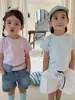 Camiseta de Manga Corta para Niños 2026 Verano Niños y Niñas Sencilla de Algodón Puro Cuello Redondo Camiseta Ropa para Niños