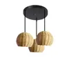 Novo Lustre de Vento Criativo Chinês Vintage Decoração de Pousada Varanda Sala de Jantar Sala de Estar Lustre Pastoral de Água-viva e Rattan