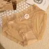 Roupa íntima de malha sem costura ultrafina de verão para mulheres, laço, algodão antibacteriano 7A respirável no entrepernas, cintura, calcinha feminina