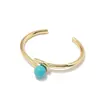 [18] Joyería de AliExpress nacional y extranjera suministro ambiente simple apertura en forma de C pliegue pulsera de perla azul