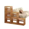 Estante de Livros de Madeira Maciça Estante Rack de Armazenamento para Sala de Estar Armário de Grade de Combinação Livre Armário de Sofá Armário de Armazenamento Doméstico Armário de Armazenamento