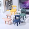 Banquinho Suporte de Celular Fofo Base para Celular Mini Cadeira de Mesa Destacável Ornamento Pequena Cadeira Suporte de Celular