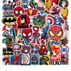 50Pzs Pegatinas de Superhéroes Marvel DC Anime Dibujos Animados Personalidad Cuerpo Guitarra Graffiti Cuaderno Pegatinas Mayoreo