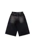 Pantalones Cortos Lavados de Mezclilla con Textura de Bambú, Hebilla de París, Estilo Retro Americano para Hombres y Mujeres, Diseño de Verano 2026 Above-The-Knee