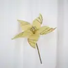 25cm Flor de Veludo Dourada para Decoração de Festa de Natal Adereços para Fotos Decoração de Casa Decoração de Árvore de Natal Pingente Flor de Seda