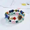 Explosivo Pulsera de Cerámica de Alta Temperatura Estilo Zen Sencillo Joker Artístico Hoja Única Explosiva con Cuentas Pulsera para Novio