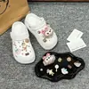 Acessórios para Sapato Croc DIY Flor de Sapato Removível Fivela de Sapato Fivela Decorativa Urso Duffy Shirley Rosa Chinelos Fofos Fivela de Flor para Sapato