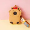 Cartera de Silicona de Capibara Llavero Infantil Bolsa de Almacenamiento Colgante Bolsa de Almacenamiento para Monedas