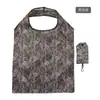 Bolsa de Compras Plegable de Poliéster en Stock de Fábrica Impresión Supermercado Portátil Creativa Bolsa de Compras Protección Ambiental Bolso de Mano de Almacenamiento