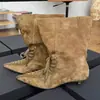 Botas de Bruja con Cordones Puntiagudos Season Simple para Mujer 2026 Nuevas Botas de Cuero con Perímetro de Pantorrilla Grande y Tacones Finos para Uso en Exteriores Botas Adelgazantes