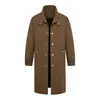 2026 Comércio Exterior Outono/Inverno Masculino Trench Coat de Comprimento Médio Slim Fit Gola Alta Casaco Moda Casual Acima do Joelho para Jovens