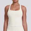 Top Esportivo Regata com Costas Nadador, Ajustado ao Corpo, de Tecido Escovado tipo Nuvem para Mulheres, Secagem Rápida, Casual para Uso ao Ar Livre, Corrida, Fitness, Roupa de Yoga