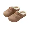 Pantuflas de algodón para mujer invierno nuevo estilo hogar suela gruesa ligeras y cómodas antideslizantes impermeables felpa punta cerrada pantuflas de algodón