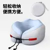 Almohada en Forma de U de Espuma Viscoelástica, Almohada de Viaje para el Cuello, Almohada para el Cuello, Almohada para Dormir en Avión, Almohada para el Cuello, Almohada para la Columna Cervical, Almohada Portátil en Forma de U