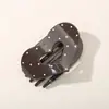 Presilha de Cabelo Oval Coração com Bolinhas e Gotejamento de Óleo Presilha Bico de Pato Presilha para Parte de Trás da Cabeça High-End Presilha Tubarão Acessório de Cabelo