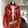 Bufanda roja de algodón y lino estilo étnico exótico con estampado paisley y flecos, chal decorativo fino de verano para proteger del sol