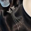 Pendientes de borla de mariposa 2022, nueva tendencia, diseño de nicho femenino, pendientes de aguja de plata avanzados, generación mayorista