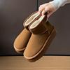 Botas de Neve de Cano Alto Forradas com Lã para Mulheres 2025 Inverno Novo Estilo Estudante Ins Comutação Quente Casual Sapatos de Algodão com Solado Grosso G9902