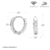 Pendientes Exclusivos Transfronterizos de Plata de Ley S925 Lujo Ligero Geométricos Secciones de Bambú Incrustaciones de Circonita Ear Cuff Fuente de Fábrica Venta al por Mayor En Stock