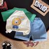 Traje Nuevo de Verano para Niños 2025 Camisa POLO para Niño Conjunto de Dos Piezas para Bebé Ropa Infantil Estilo Mezclilla