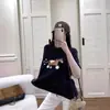 Camiseta Chic Coreana con Estampado de Ponis para Mujer 2026 Nuevo Estilo Algodón Puro Manga Corta Verano Holgada Casual Top Básico