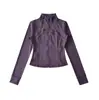 Top Deportivo de Yoga y Fitness Estilo Chica Caliente Estilo Americano Nuevo para Primavera y Otoño 2026 Chaqueta de Manga Larga con Cuello Alto y Cremallera Corta para Mujer