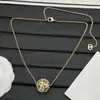 Collar de Bola Hueca Hecho a Mano de 25A con Cadena de Bolas Tachonada de Diamantes para Mujer, Cadena Versátil Casual para Clavícula Estilo Chanel