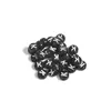 100/pacote contas acrílicas preto mais branco letra única furo de gota limpas contas soltas diy corrente de celular colar atacado