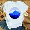 2023Figura Geométrica camiseta estampada geométrica manga corta ropa de mujer comercio exterior wisCuello redondo