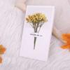Cartão de felicitações com gipsofila seca atacado para enviar cartão de namorado buquê de flores arte cartão de bênção caixa de presente de aniversário