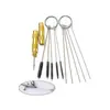 Escova de limpeza para aerógrafo, kit com 4 peças de ferramenta de limpeza para aerógrafo, pote de limpeza para aerógrafo, lavador de pincéis, coletor de líquido residual