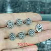 Colar Pulseira Botão Fivela de Prata Vintage Panax Notoginseng Plaqueta Fivela Acessórios para Joias DIY