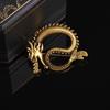 Dragão voador no céu maré dominando chinês Dragon gear textura burro ouro metal alto broche zodíaco Dragão corsage pino fivela