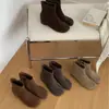 Botas de Tobillo Estilo Coreano Retro con Punta Dividida y Cierre Trasero Adelgazantes para Mujer Otoño/Invierno 2026 Botines Elegantes Botines de Moda