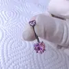 E-Commerce Transfronterizo Nuevo Modelo G23 Anillo para Ombligo de Circonita con Forma de Corazón Redondo F136 Anillo para Ombligo de Titanio Stud para Ombligo