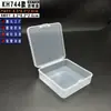 Zihuo 744 Caja Cuadrada Transparente PP Pequeña Caja Vacía Empaque Caja de Plástico Joyería Tapones para los Oídos Almacenamiento Caja de Medicamentos